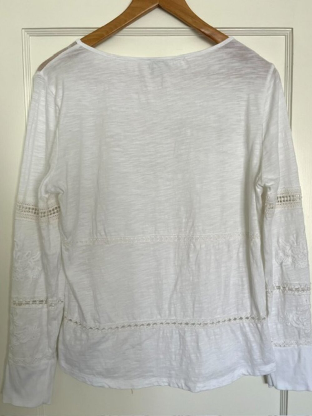 Sundance Eden's Lace White Embroidered Top | Size MP - Picture 4 of 6